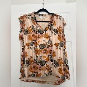 Haver & Blair London Floral Blouse size L